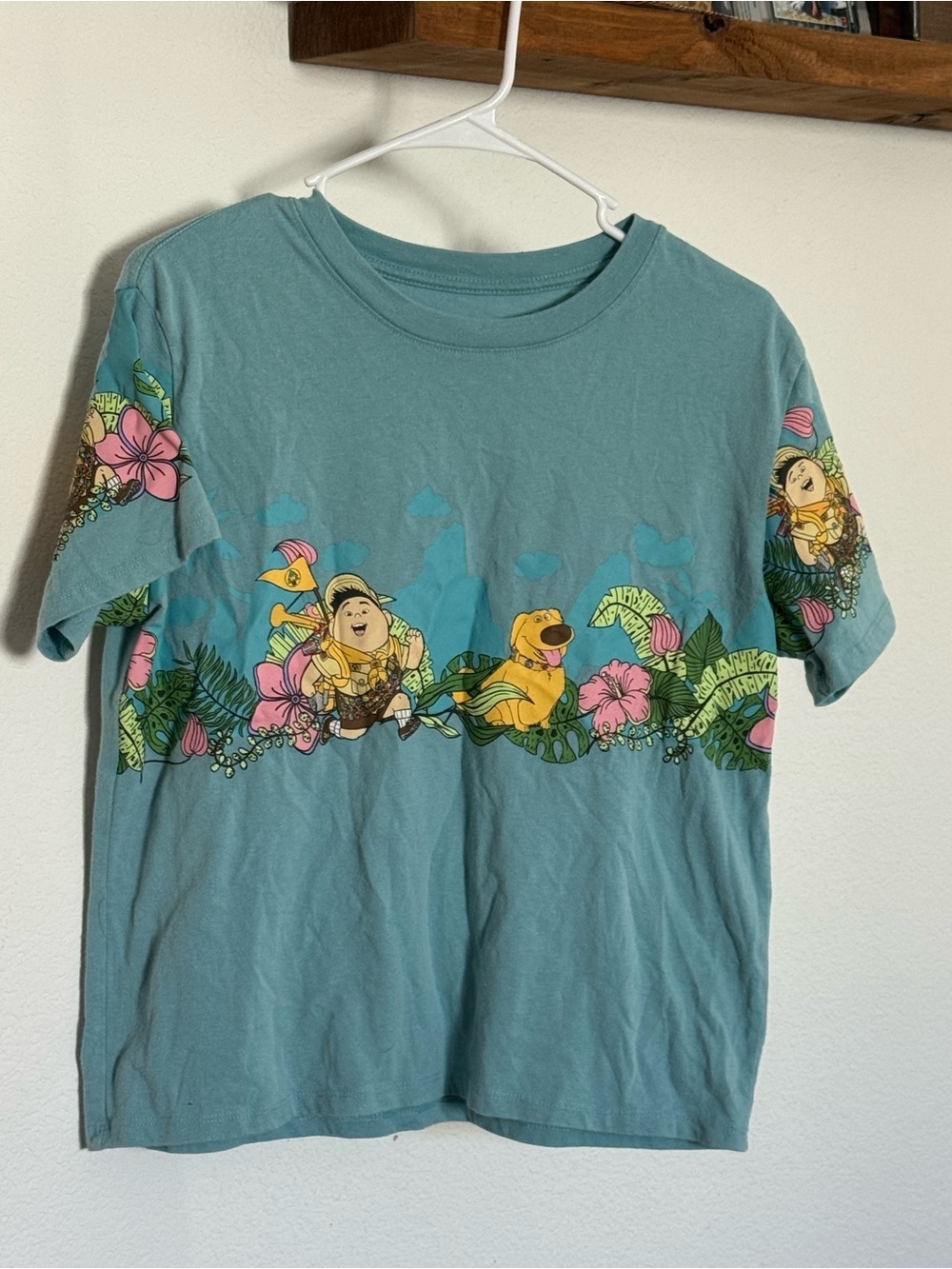 Blue Kids' Graphic Jungle Tee with Characters